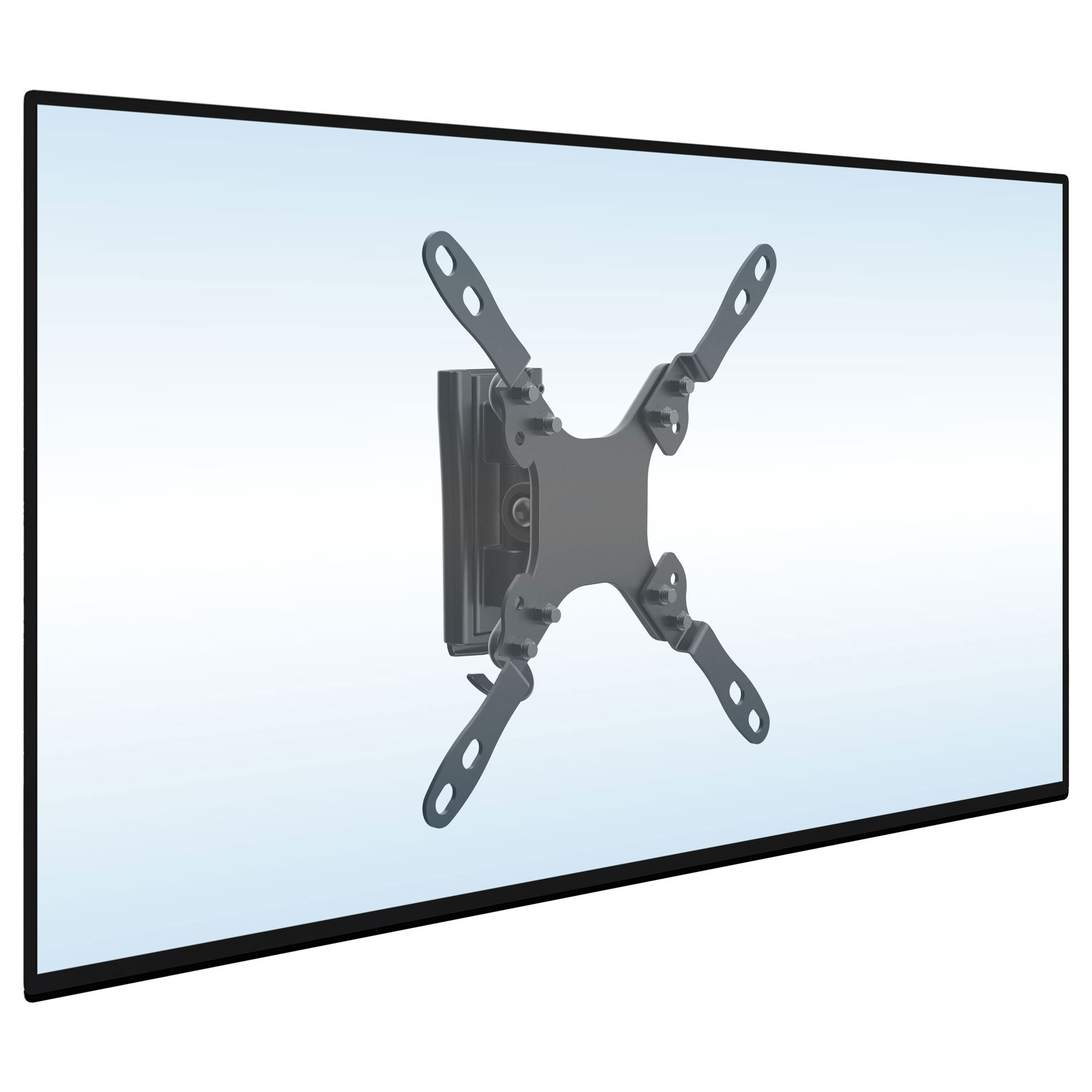 MountIt RV TV Mount with Dual Wall Plates NoRust Quick Release Aluminum Mounting Bracket